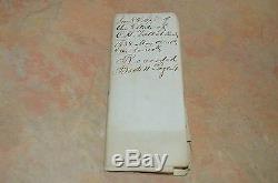 1838 (pre CIVIL War) C. H. Talbot Personal Inventory Booklet! Must See