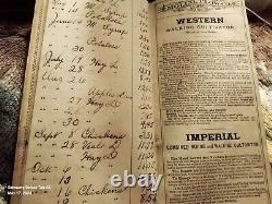 1882 Very Rare Original Moline Plow Company Farmers Diary Pocketbook! Must See