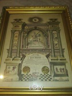 1911 Loyal Orange Lodge No 6 Past master certificate. Very antique Must SEE