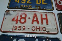 1938, 1956, 1958, 1959, 1966, 1972 Ohio License Plate Lot! Must See