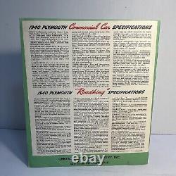 1940 PLYMOUTH Commercial Cars ORIGINAL Color Catalog Brochure MUST SEE! RARE