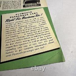 1940 PLYMOUTH Commercial Cars ORIGINAL Color Catalog Brochure MUST SEE! RARE