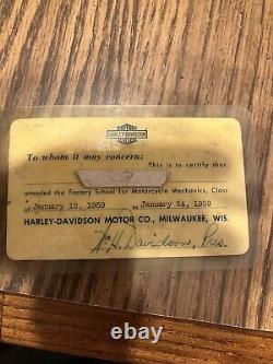 1950s Harley -Davidson Signed Item Must See USA motorcycle memorabilia