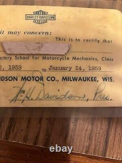 1950s Harley -Davidson Signed Item Must See USA motorcycle memorabilia