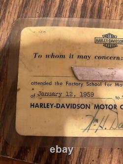 1950s Harley -Davidson Signed Item Must See USA motorcycle memorabilia