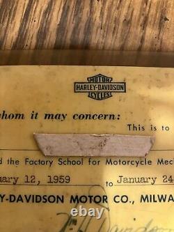 1950s Harley -Davidson Signed Item Must See USA motorcycle memorabilia