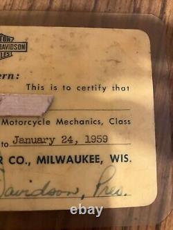 1950s Harley -Davidson Signed Item Must See USA motorcycle memorabilia