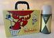 1962 Bullwinkle Yellow Vinyl Lunch Box withOriginal Thermos VG Must SEE