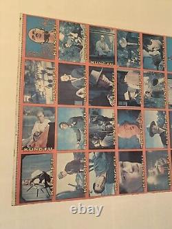 1973 Topps Kung Fu card sheet Original Poster Back Must See One of a kind