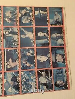 1973 Topps Kung Fu card sheet Original Poster Back Must See One of a kind