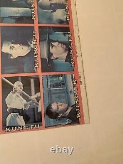 1973 Topps Kung Fu card sheet Original Poster Back Must See One of a kind