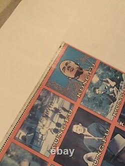 1973 Topps Kung Fu card sheet Original Poster Back Must See One of a kind