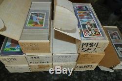 1980-1990 Topps Football Set Collection! 11 Sets Total! Must See