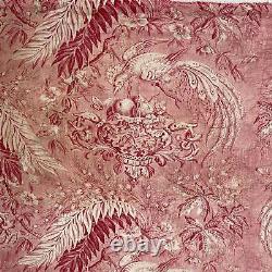 2 Patterns! A Must see Antique French Toile Alsace bedding textile 1800 pi