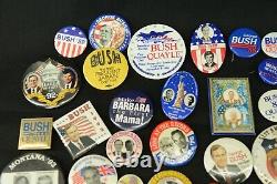 350+ Political Pin Back Buttons Ranging Over 40 Years! Must See