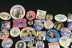 350+ Political Pin Back Buttons Ranging Over 40 Years! Must See