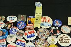 350+ Political Pin Back Buttons Ranging Over 40 Years! Must See