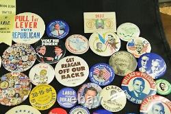 350+ Political Pin Back Buttons Ranging Over 40 Years! Must See