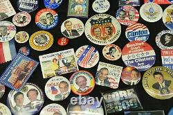 350+ Political Pin Back Buttons Ranging Over 40 Years! Must See