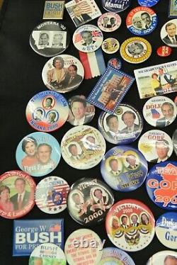 350+ Political Pin Back Buttons Ranging Over 40 Years! Must See