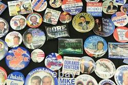 350+ Political Pin Back Buttons Ranging Over 40 Years! Must See