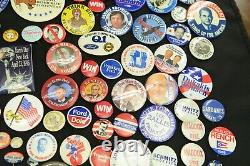 350+ Political Pin Back Buttons Ranging Over 40 Years! Must See