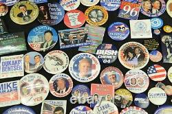 350+ Political Pin Back Buttons Ranging Over 40 Years! Must See