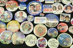 350+ Political Pin Back Buttons Ranging Over 40 Years! Must See