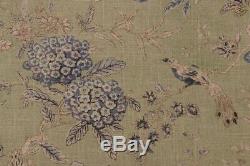 4 Drapes MUST SEE WAVERLY'S LUCCHESE Linen Bird Toile in Oregano OPENSTOCK
