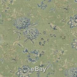 4 Drapes MUST SEE WAVERLY'S LUCCHESE Linen Bird Toile in Oregano OPENSTOCK