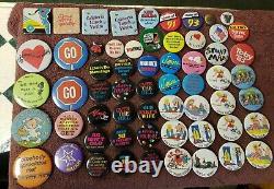 50 Lot of Pin Buttons Humorous / Funny must see