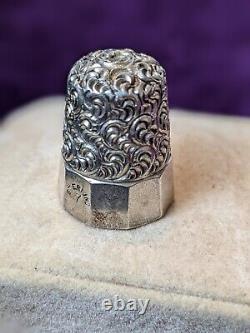 6 Fantastic Antique Sterling Silver Thimble Lot Ornate Fancy Hallmarked Must SEE