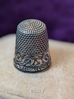 6 Fantastic Antique Sterling Silver Thimble Lot Ornate Fancy Hallmarked Must SEE