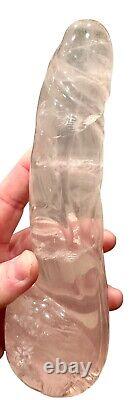 6 Inch Tall PENIS Peen Natural Pink Rose Crystal Quartz Handmade By Me! Must See