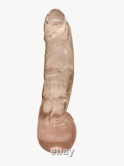 6 Inch Tall PENIS Peen Natural Pink Rose Crystal Quartz Handmade By Me! Must See