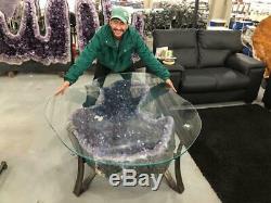 A Must See Biggest 362 Kgs / 800 Lbs AMETHYST TABLE Top Quality