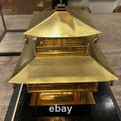 A Must-See For Collectors, Kinkakuji Figurine Model, Metal, With Glass Case, H24