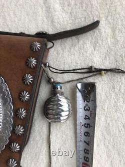 A Must-See For Goro'S Fans Black Sun Medicine Bag Leather Silver