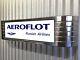 AEROFLOT Light Up lighted Russian Airlines Aviation Sign faux chrome MUST SEE