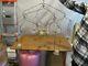 ANTIQUE 1800's BENT WIRE CANDLE CHANDELIER 12 CANDLE OR VOTIVE STUNNING MUST SEE