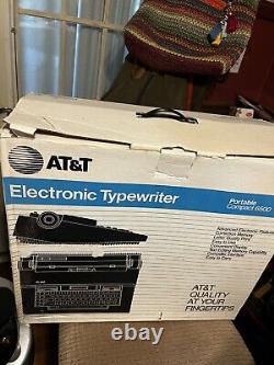 AT&T 6500 Portable Electronic Typewriter Original In Box! Excellent! Must See