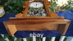 Antique 1880s 90s Ingraham Gingerbread Mantle Clock BEAUTY MUST SEE