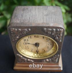 Antique 1906 1915 Cast Iron Alarm Clock VIDEO RUNS UNIQUE MUST SEE