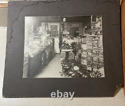 Antique 1912 General Store Cabinet Photo Advertising Galore 14x12 Must See