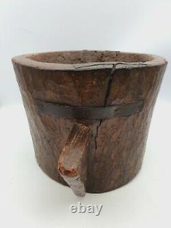 Antique African Tanzanian Hand Carved Mortar 19th Century Must See
