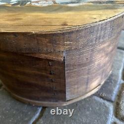 Antique Americana primitive Shaker style band hat pantry box MUST SEE approx 16