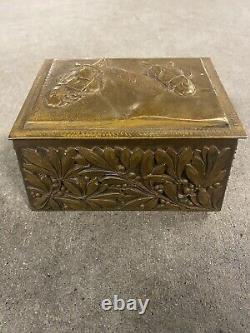 Antique Austrian Solid Bronze Box With Horses Wow Must See