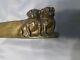Antique Bronze Letter Opener Austria, pair of sitting Bull Dogs Must See