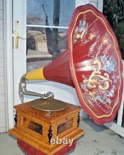 Antique C1910 Era Columbia Phonograph Restored BEAUTY MUST SEE Edison Victor