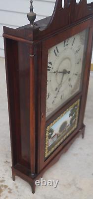 Antique Circa 1815 1820 Chauncy Ives Pillar & Scroll Mantle Clock MUST SEE